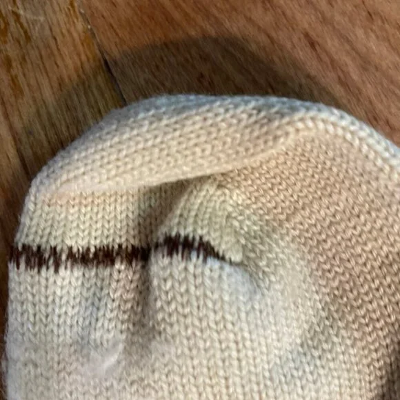 Vintage Wigwam TallSnowflake Cream/Brown Socks